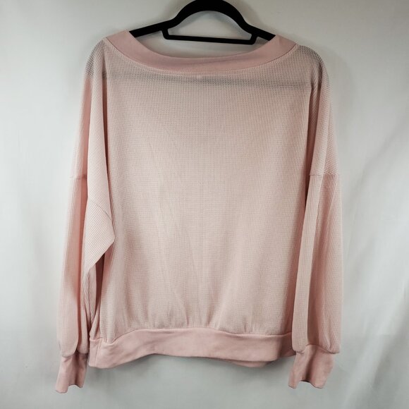 Womens Light Pink Lng Slv Wide V Neck Thermal Insulation Sweater Sz 2XL - Picture 8 of 10